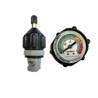 Air-Compressor Valve Adaptor with Pressure Gauge